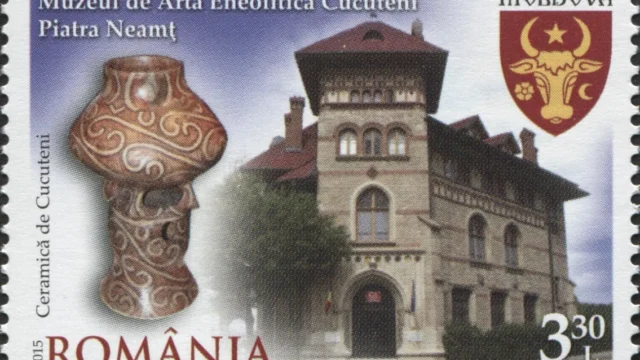 Cucuteni pottery, illustrating the culture rather than a burning house.