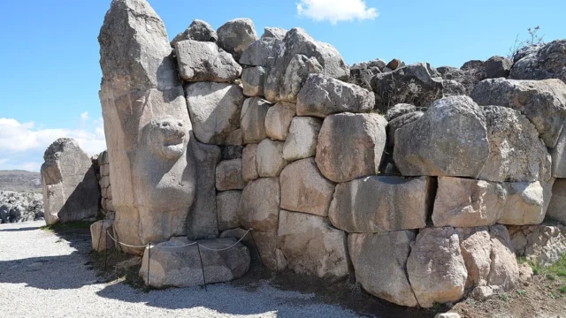 Ancient stone remains at Hattusa in Turkey.