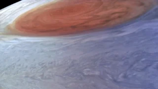 Enhanced-color view of Jupiter’s Great Red Spot from Juno Perijove 7, processed by Andrea Luck.
