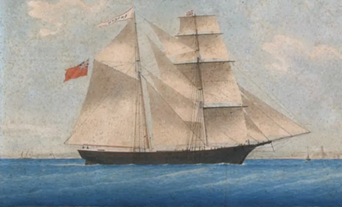 Historical illustration of the vessel associated with the Mary Celeste story.