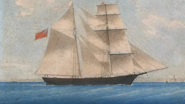 Historical illustration of the vessel associated with the Mary Celeste story.