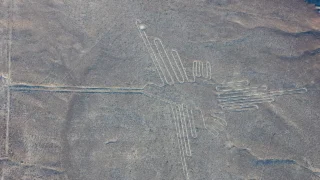 A geoglyph in the Nazca desert in Peru.