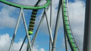 Roller coaster in Florida. Context photograph, not the X2 ride in California.