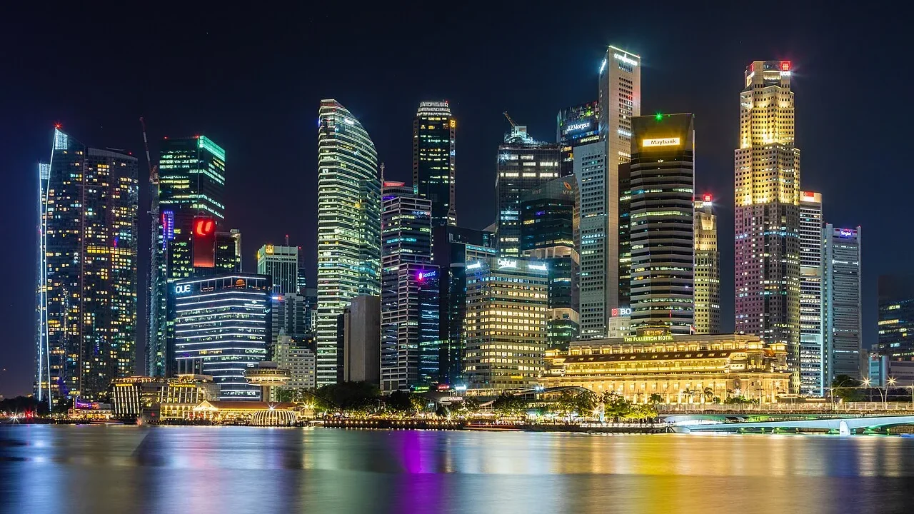Marina Bay skyline in Singapore. City context, not the FirstDate interface.