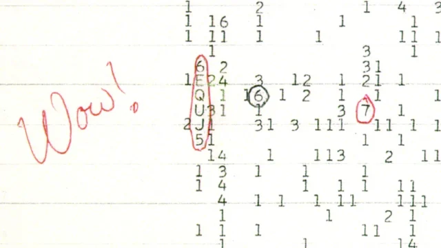 The printed record associated with the Wow signal.